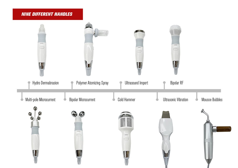 NINE DIFFERENT HANDLES